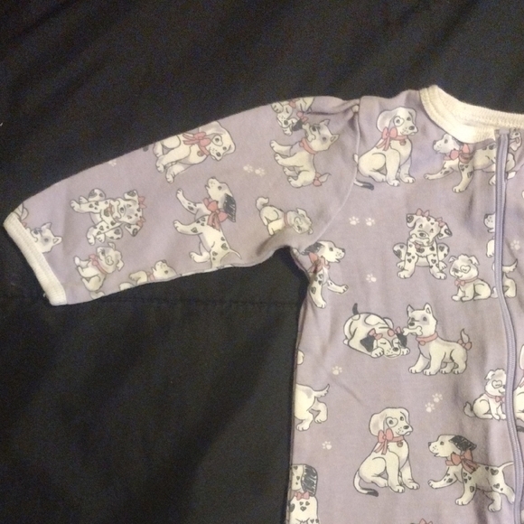 Wonder Nation Lavender Footie with Dog Pattern - Picture 3 of 5